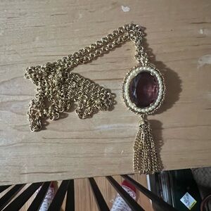 New! Vintage Avon Purple Gem Necklace